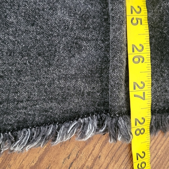 Ripped Hem Denim Button Front Long Sleeve Jacket Shacket - Picture 10 of 13